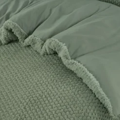 Dekbedovertrekken|1-Persoons Dekbedovertrekken-Sleeptime Dekbedovertrek Fur Teddy 140x220 – Fluweelzacht & Knus Design – Groen