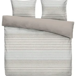 Leen Bakker Dekbedovertrek Hidde - beige/blauw - 200x220 cm