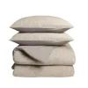 Sleeptime Dekbedovertrek Japandi 240x220 – Flanel Fleece – Zacht & Warm – Beige