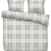 Leen Bakker Dekbedovertrek Laurens - off-white/groen - 240x200/220 cm