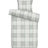 Leen Bakker Dekbedovertrek Laurens - off-white/groen - 140x200/220 cm