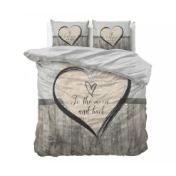 Sleeptime Dekbedovertrek Love to the Moon 200x220 – Zacht & Ademend – Incl. 2 Kussenslopen
