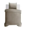 Sleeptime Dekbedovertrek Milano 140x200 – Fluweelzacht Uni Design – Taupe
