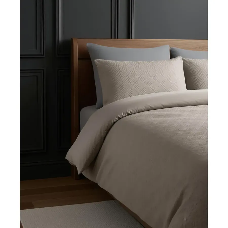 Sleeptime Dekbedovertrek Milano 140x200 – Fluweelzacht Uni Design – Taupe