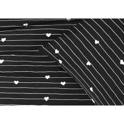 2-Persoons Dekbedovertrekken-Leen Bakker Dekbedovertrek Milou - zwart/wit - 200x220 cm