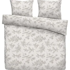 Leen Bakker Dekbedovertrek Noalyn - off-white/taupe - 200x200/220 cm