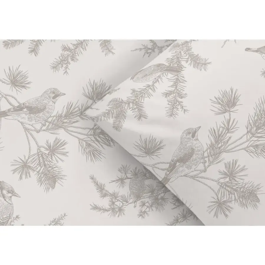 Leen Bakker Dekbedovertrek Noalyn - off-white/taupe - 200x200/220 cm