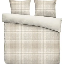 Leen Bakker Dekbedovertrek Philip - zand/taupe - 200x200/220 cm