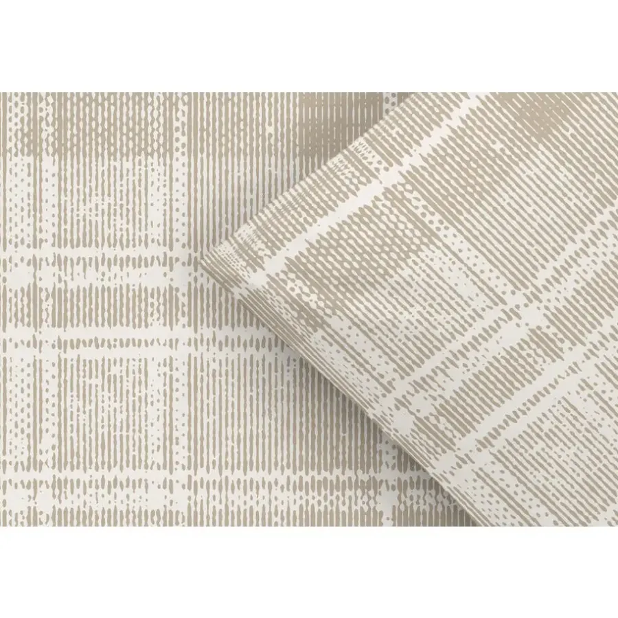 Leen Bakker Dekbedovertrek Philip - zand/taupe - 200x200/220 cm