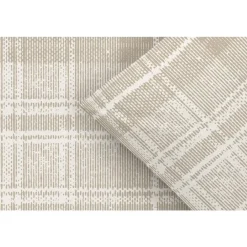1-Persoons Dekbedovertrekken-Leen Bakker Dekbedovertrek Philip - zand/taupe - 140x200/220 cm