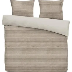 Byrklund Dekbedovertrek Pluch Lines - zand - 240x220 cm