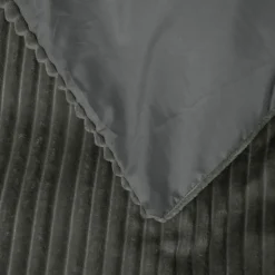 Sleeptime Dekbedovertrek Teddy Rib 200x220 – Fluweelzacht & Knus Design - Grijs