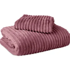 Sleeptime Dekbedovertrek Teddy Rib 240x220 – Fluweelzacht & Knus Design - Roze