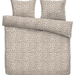 Leen Bakker Dekbedovertrek Tobias - zand/taupe - 240x200/220 cm