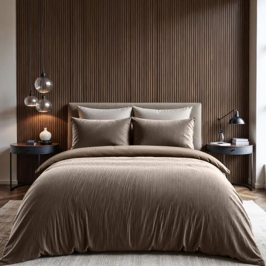 Sleeptime Dekbedovertrek Velvet Cartier 240x220 – Fluweelzacht Uni Design – Taupe