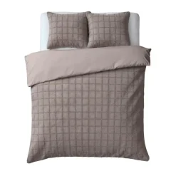 Sleeptime Dekbedovertrek 240x220 – Furry Check Design & Zacht Warm Fleece