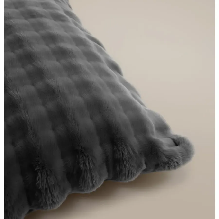 2-Persoons Dekbedovertrekken-Sleeptime Dekbedovertrek 200x220 – Pompom Design & Warm Flanel Fleece - Antraciet