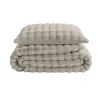 Sleeptime Dekbedovertrek 240x220 – Pompom Design & Warm Flanel Fleece - Beige