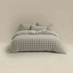 Sleeptime Dekbedovertrek 240x220 – Pompom Design & Warm Flanel Fleece - Beige