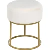 Leen Bakker DELCO - Hocker - Off-white - Fluweel