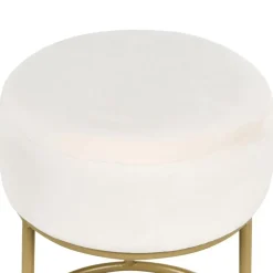 Leen Bakker DELCO - Hocker - Off-white - Fluweel