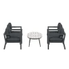 Garden Impressions 5-delige loungeset Ridge –4 luxe lounge fauteuils inclusief salontafel