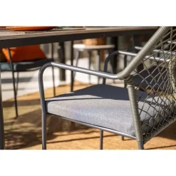 Tuinsets-Garden Impressions 5-delige tuinset Dido stoel mosgroen -Rimini tafel-
