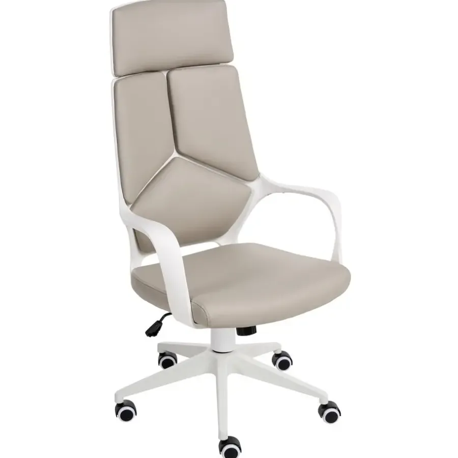 Leen Bakker DELIGHT - Bureaustoel - Taupe - Kunstleer