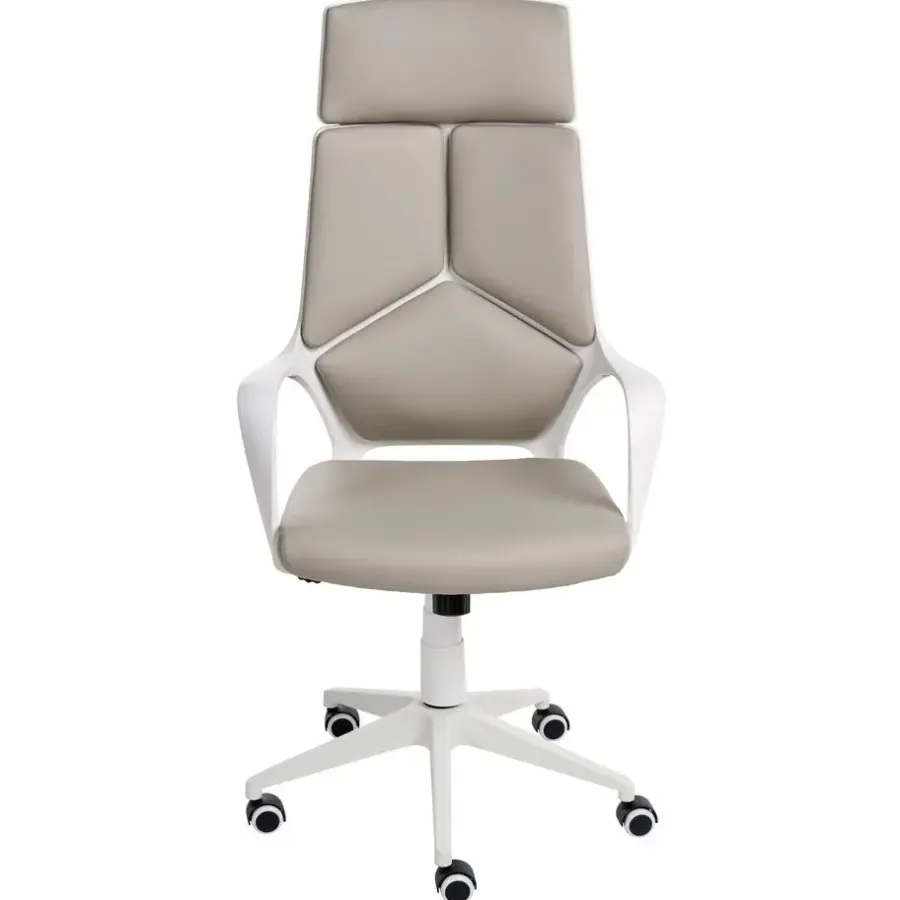 Leen Bakker DELIGHT - Bureaustoel - Taupe - Kunstleer