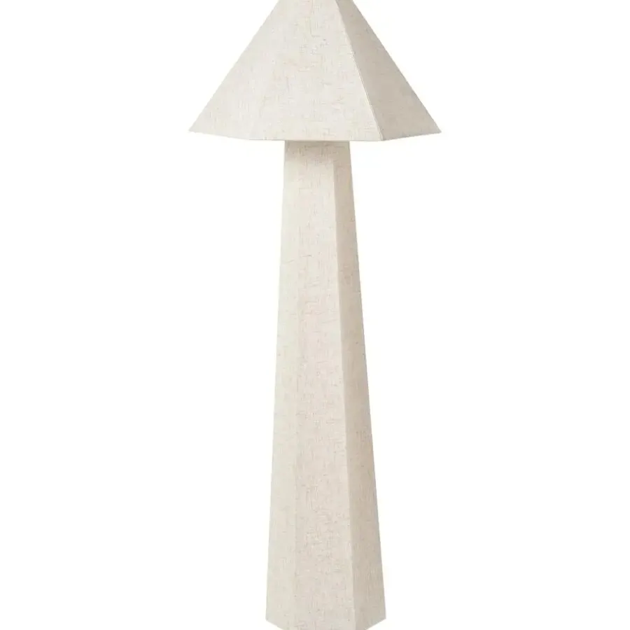 Staande Lampen-Leen Bakker DEMBI - Staande lamp - Lichtbeige - Stof