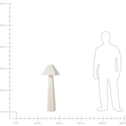 Staande Lampen-Leen Bakker DEMBI - Staande lamp - Lichtbeige - Stof