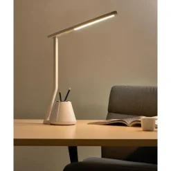 Bureaulampen|Bureaulampen-Leen Bakker DENEB - Bureaulamp LED - Wit - Synthetisch materiaal
