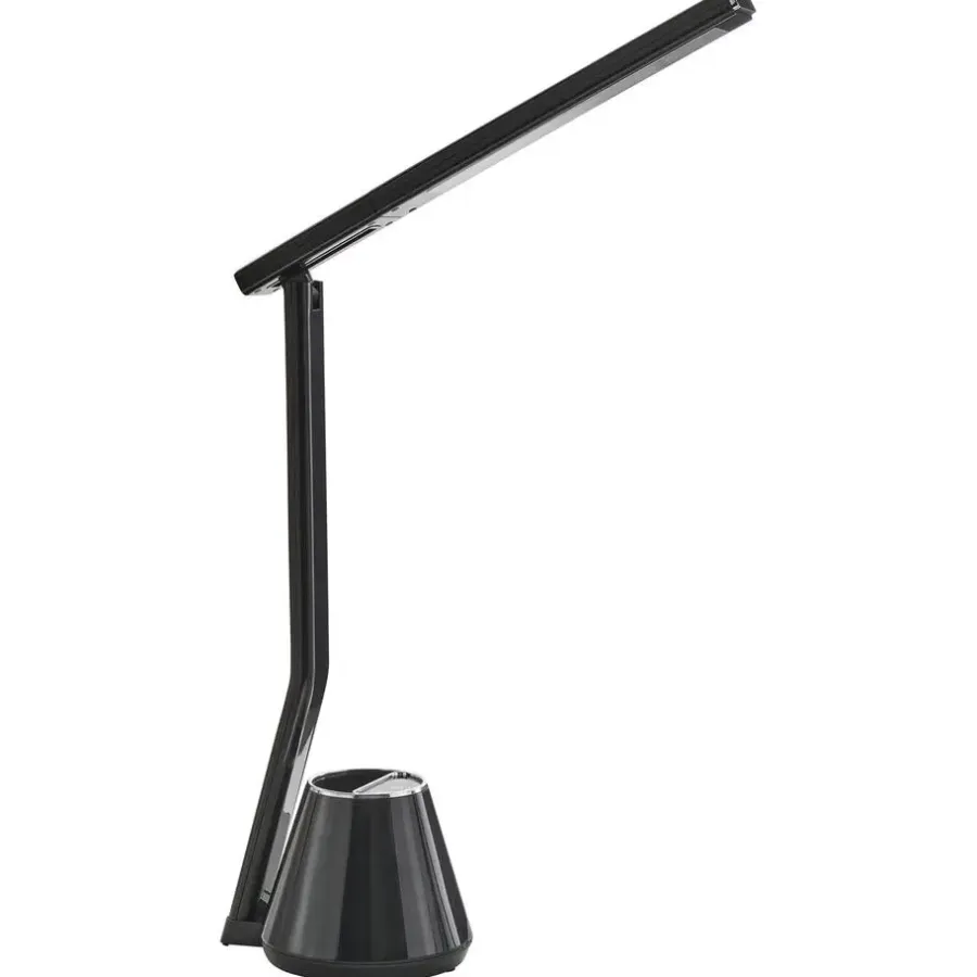 Leen Bakker DENEB - Bureaulamp LED - Zwart - Synthetisch materiaal