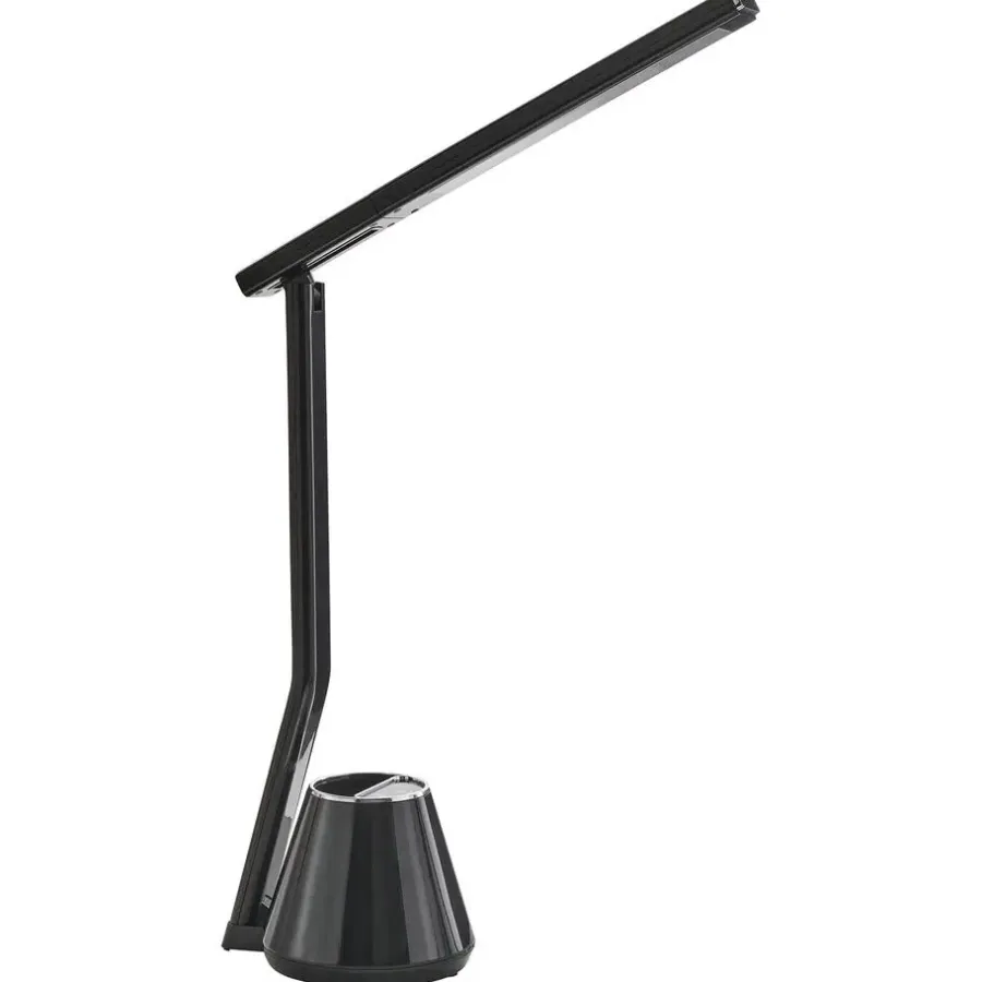 Leen Bakker DENEB - Bureaulamp LED - Zwart - Synthetisch materiaal