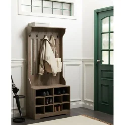 Leen Bakker DENILIQUIM - Schoenenkast - Donkerbruin - Hout