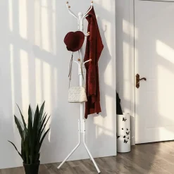 Kapstokken-ACAZA Design Kapstok met 12 Haken - Perfect in een Inkom hal - 182 cm - Wit