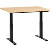 Bureaus-Leen Bakker DESTINES - Elektr bureau - Zwart/Lichtbruin - 120 x 60 cm - Vezelplaat