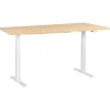 Bureaus-Leen Bakker DESTINES - Elektr bureau - Wit/Lichtbruin - 180 x 72 cm - Vezelplaat
