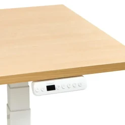 Bureaus-Leen Bakker DESTINES - Elektr bureau - Wit/Lichtbruin - 180 x 72 cm - Vezelplaat