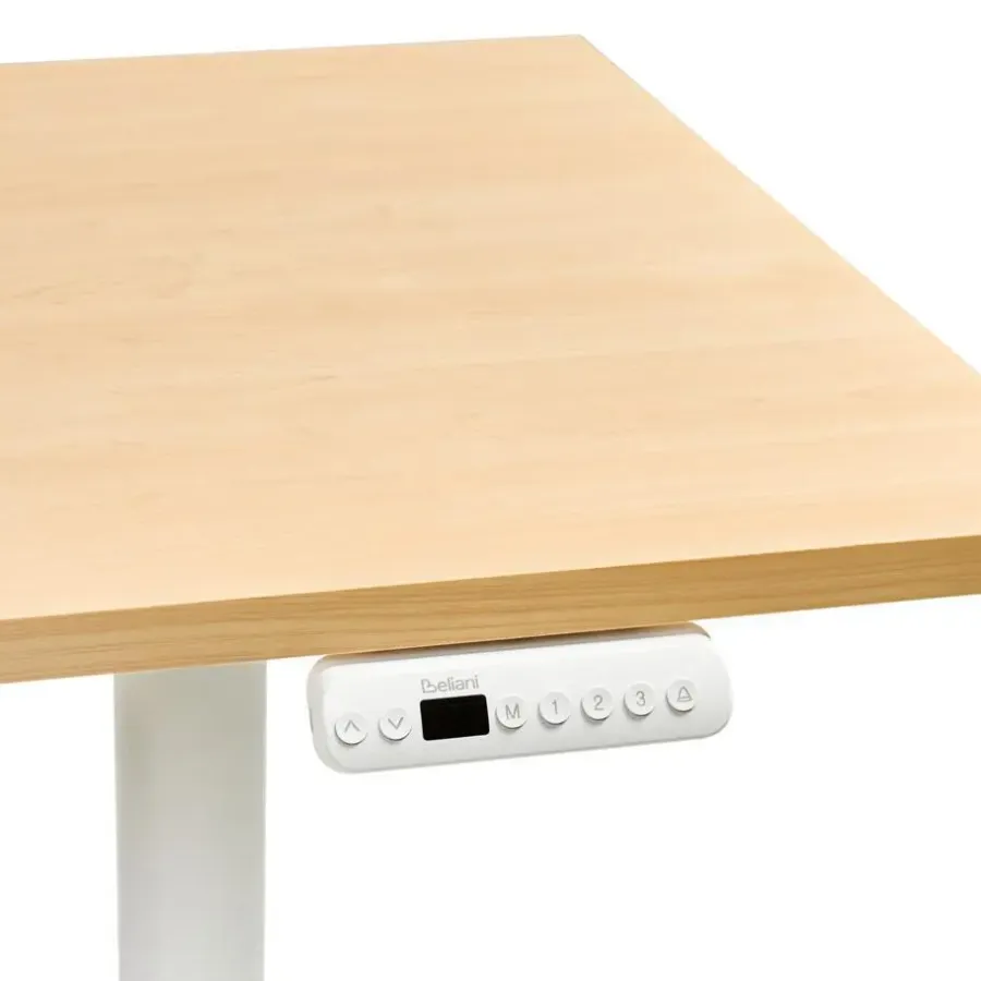 Leen Bakker DESTINES - Elektr bureau - Wit/Lichtbruin - 160 x 72 cm - Vezelplaat