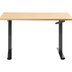 Bureaus-Leen Bakker DESTINES - Sta-bureau - Zwart/Lichtbruin - 120 x 72 cm - Vezelplaat