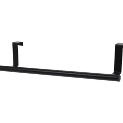 Storage Solutions Deurkapstok -handdoekrek - zwart - metaal - 37 cm