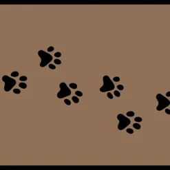 Vica International Deurmat Paw Print beige - 50x150 cm