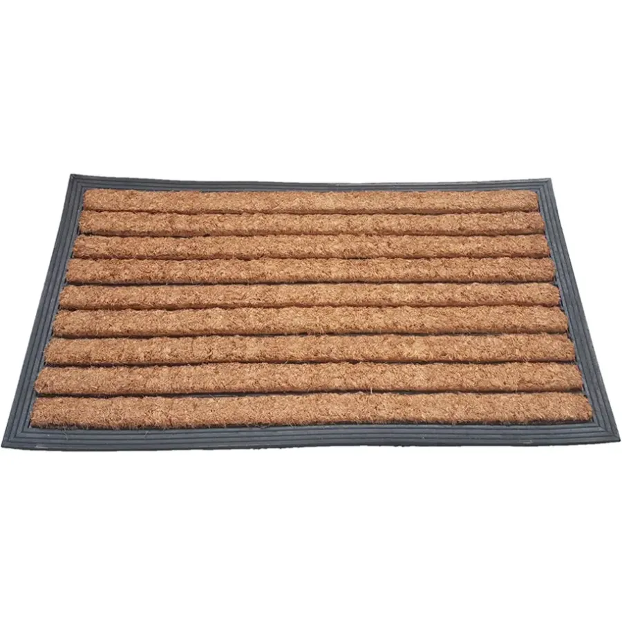 Deurmatten-IVOL Deurmat rubber/kokos 40x70 cm - Streep