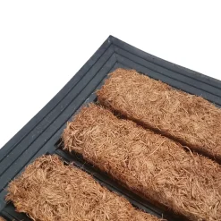 Deurmatten-IVOL Deurmat rubber/kokos 40x70 cm - Streep