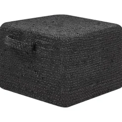 Poefen-Beliani DHADAR - Poef - Zwart - Jute