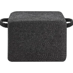 Poefen-Beliani DHADAR - Poef - Zwart - Jute