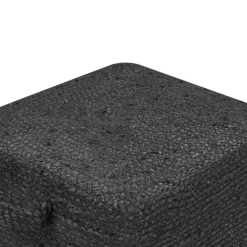 Poefen-Beliani DHADAR - Poef - Zwart - Jute