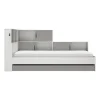 Kinderbedden-DIAGONE Bed Erwan - Opbergruimte - 90x200cm - Grijs/Wit