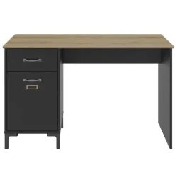 DIAGONE Bureau Manchester - 120x55cm - Zwart/Eikenkleur